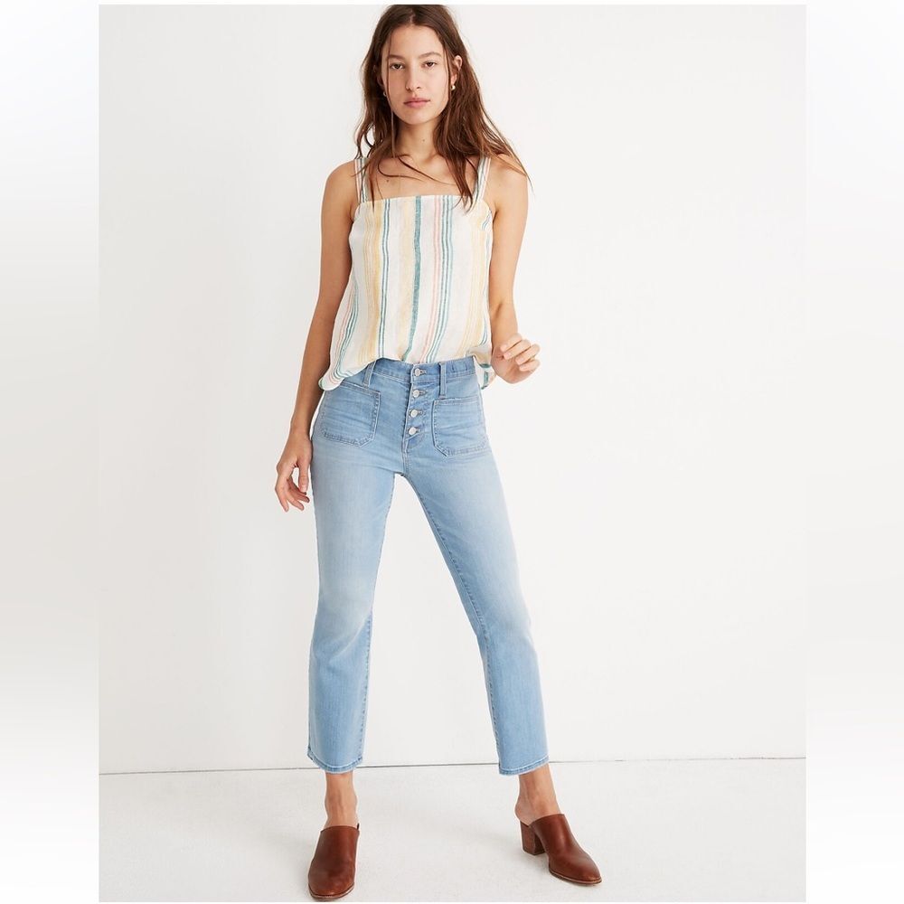 Madewell NWT Cali Demi Boot in Quince Button Fly Sailor Jeans- Size 31
